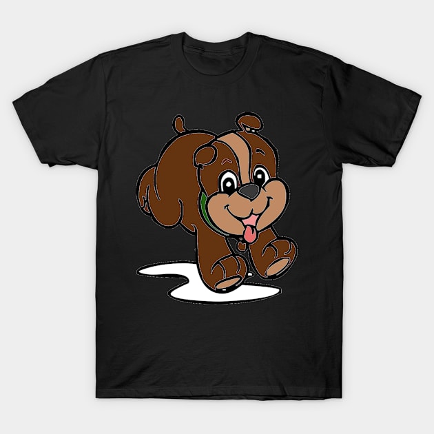 Little Playful Puppy T-Shirt by Koala's Fog Laboratory